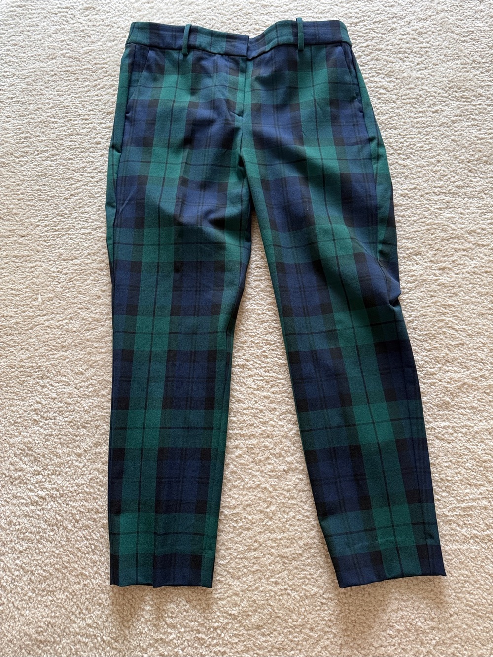 J Crew plaid straight leg pants